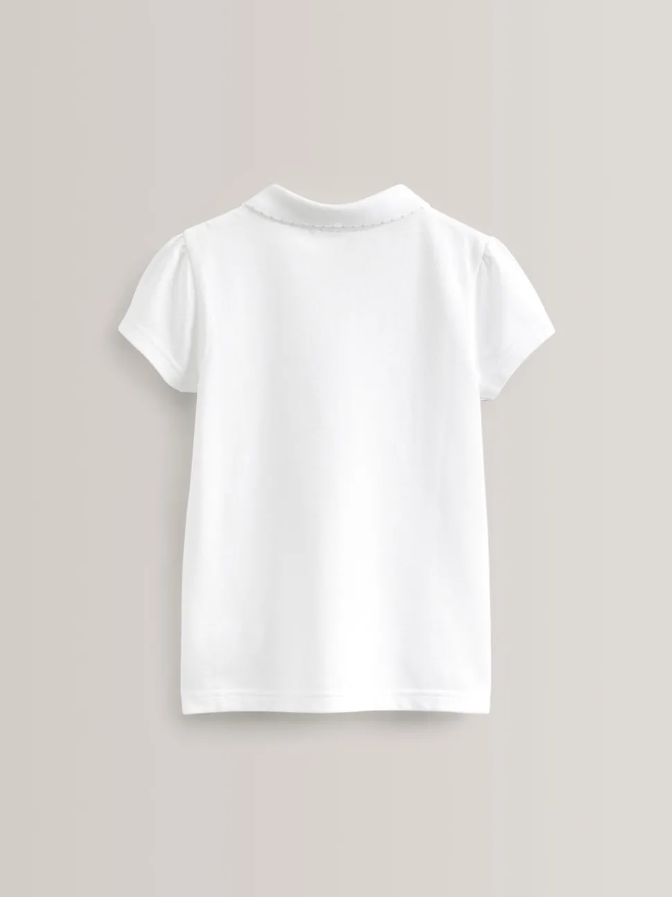 White Regular Fit 5 Pack 100% Cotton Short Sleeve Polo Shirts (3-16yrs)