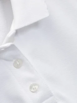White Regular Fit 5 Pack 100% Cotton Short Sleeve Polo Shirts (3-16yrs)