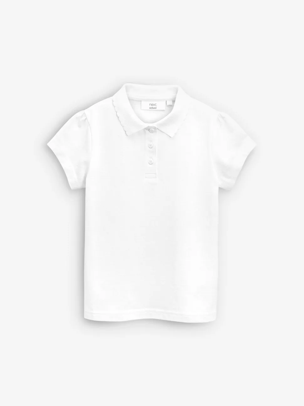 White Regular Fit 2 Pack 100% Cotton Short Sleeve Polo Shirts (3-16yrs)