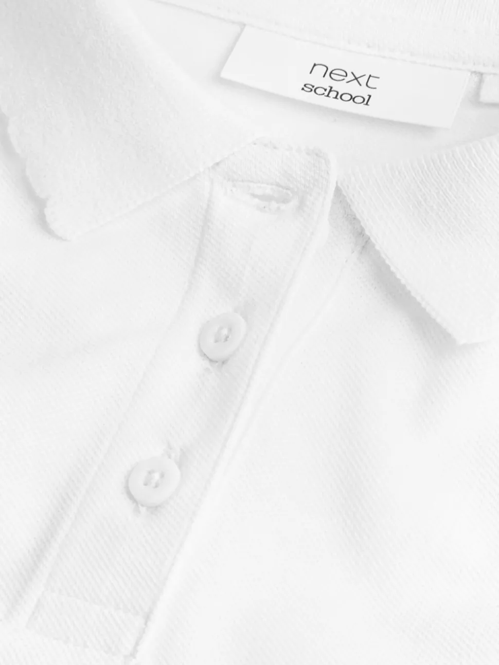 White Regular Fit 2 Pack 100% Cotton Short Sleeve Polo Shirts (3-16yrs)