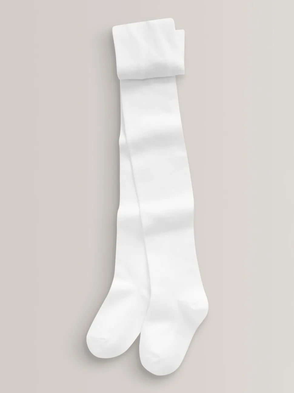 White Regular Length 3 Pack Cotton Rich School Tights