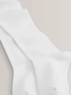 White Regular Length 3 Pack Cotton Rich School Tights