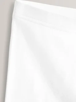 White Regular Length 5 Pack Cotton Rich Stretch Cycle Shorts (3-16yrs)