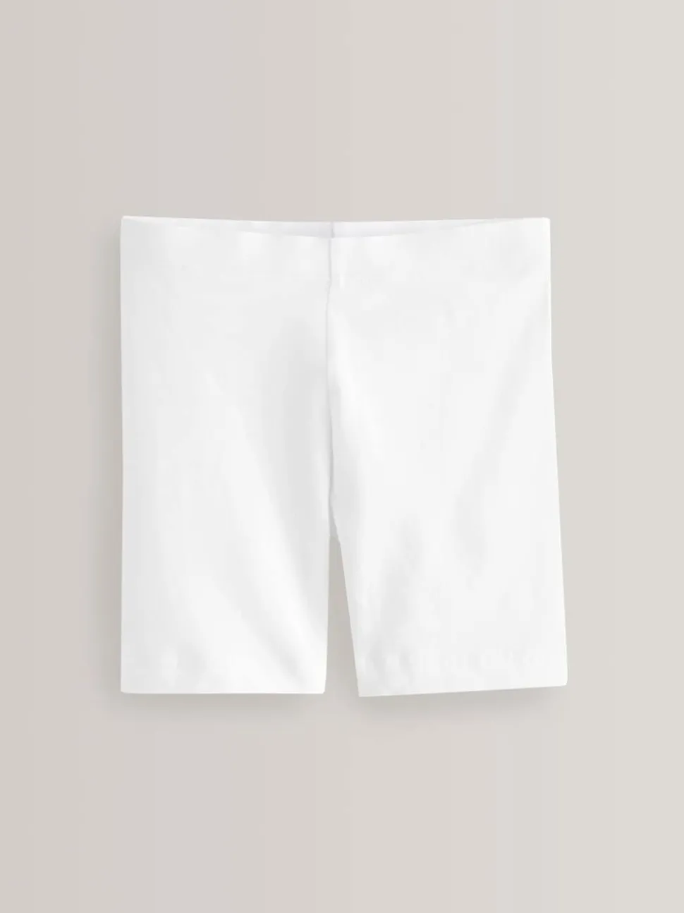 White Regular Length 2 Pack Cotton Rich Stretch Cycle Shorts (3-16yrs)
