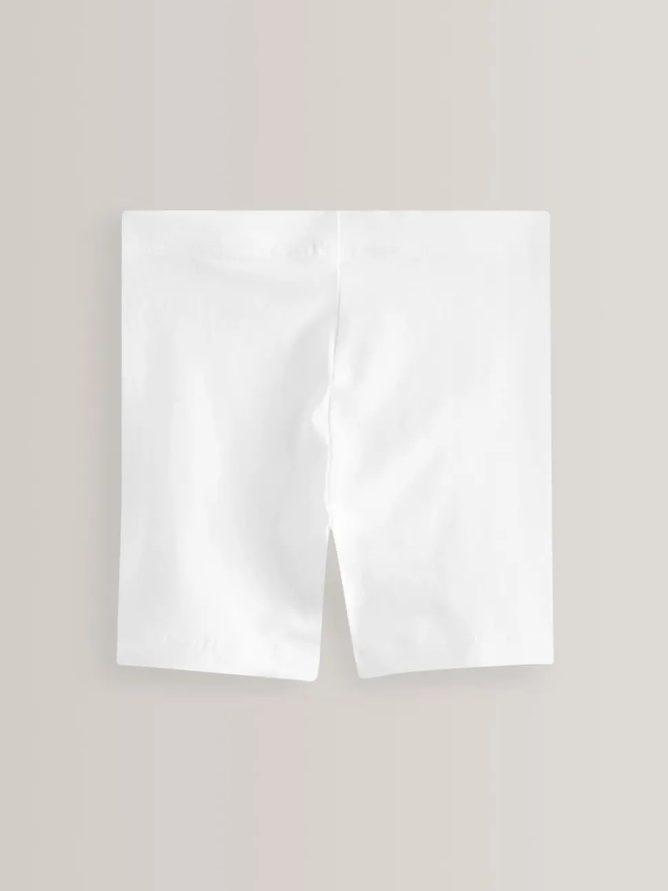 White Regular Length 2 Pack Cotton Rich Stretch Cycle Shorts (3-16yrs)