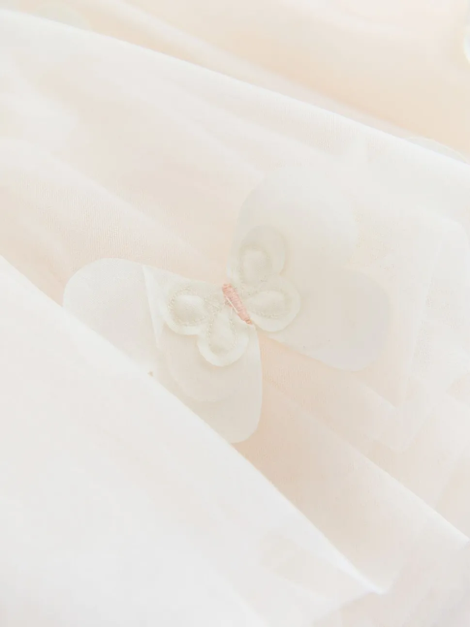 White Ruffle Collar Mesh Dress (3mths-7yrs)