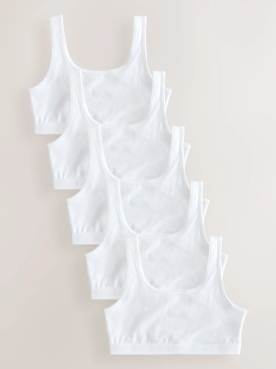 White Scoop Crop Top (5-16yrs)