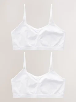 White Seam Free Crop Tops 2 Pack (7-16yrs)