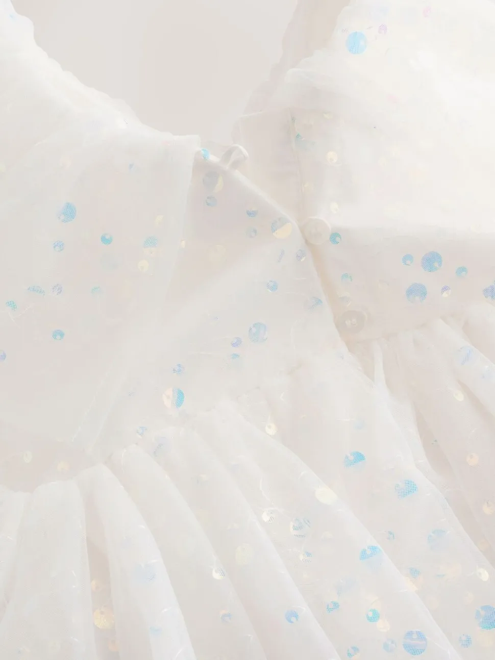 White Sequin Occasion Dress (3-16yrs)