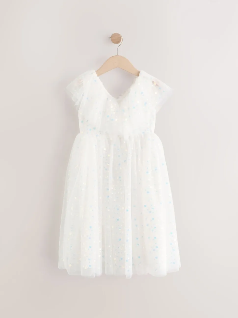 White Sequin Occasion Dress (3-16yrs)