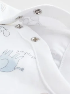 White Short Sleeve Baby Bodysuits 5 Pack