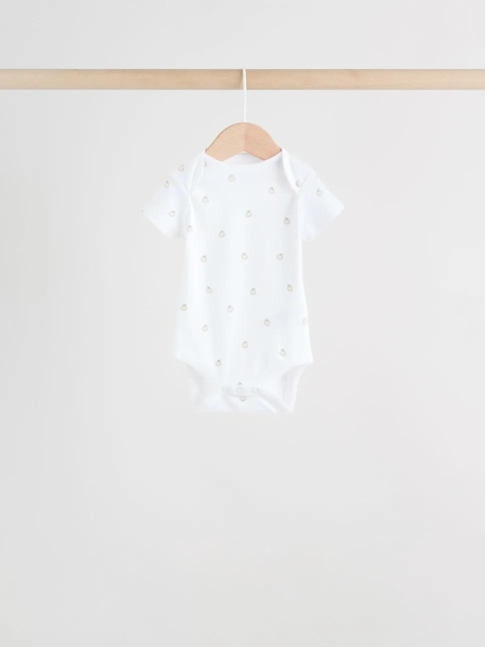 White Short Sleeve Baby Bodysuits 5 Pack