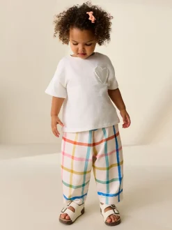 White Short Sleeve Pocket T-Shirt (3mths-7yrs)
