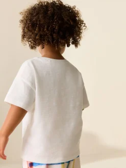 White Short Sleeve Pocket T-Shirt (3mths-7yrs)