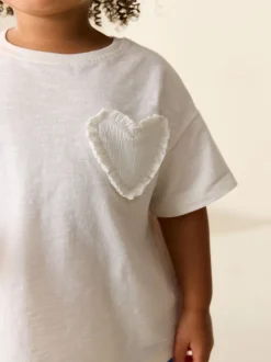 White Short Sleeve Pocket T-Shirt (3mths-7yrs)