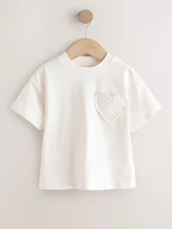 White Short Sleeve Pocket T-Shirt (3mths-7yrs)