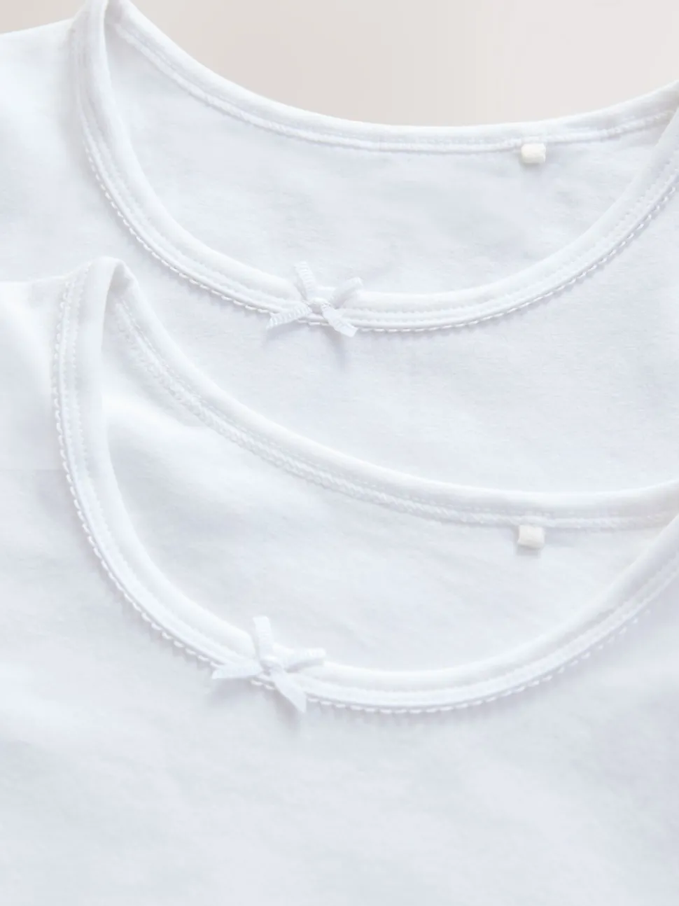 White Short Sleeve Vests 2 Pack (1.5-12yrs)