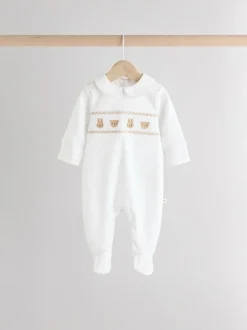 White Sleepsuits 3 Pack (0-2yrs)