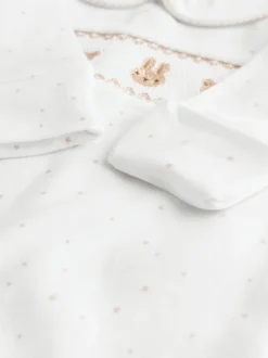 White Sleepsuits 3 Pack (0-2yrs)