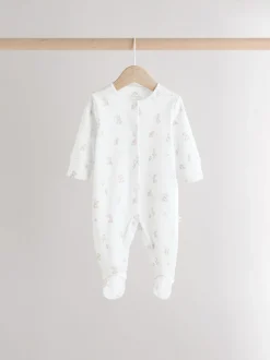 White Sleepsuits 3 Pack (0-2yrs)
