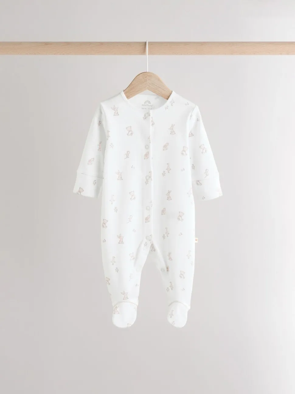 White Sleepsuits 3 Pack (0-2yrs)