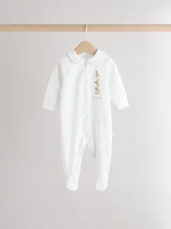 White Sleepsuits 3 Pack (0-2yrs)