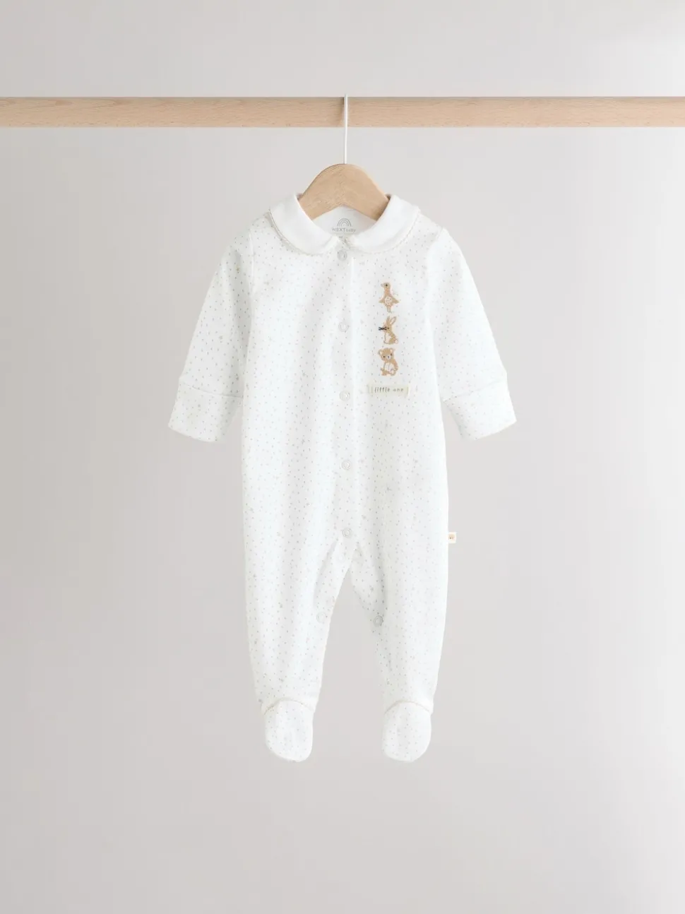White Sleepsuits 3 Pack (0-2yrs)