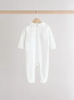 White Sleepsuits 3 Pack (0-2yrs)