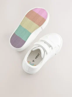 White Standard Fit (F) Chunky Trainers With Touch Fastening