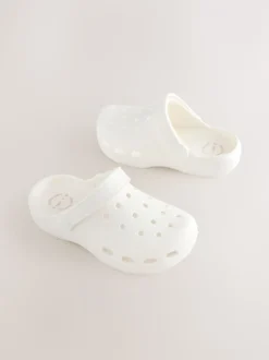 White Standard Fit (F) Comfort Clogs