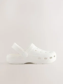 White Standard Fit (F) Comfort Clogs