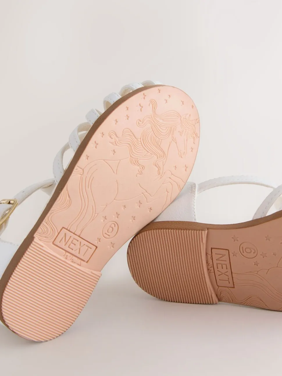 White Standard Fit (F) Fisherman Heart Occasion Sandals