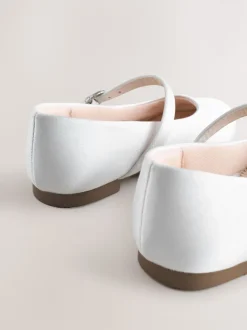 White Standard Fit (F) Flower Girl Occasion Mary Jane Shoes