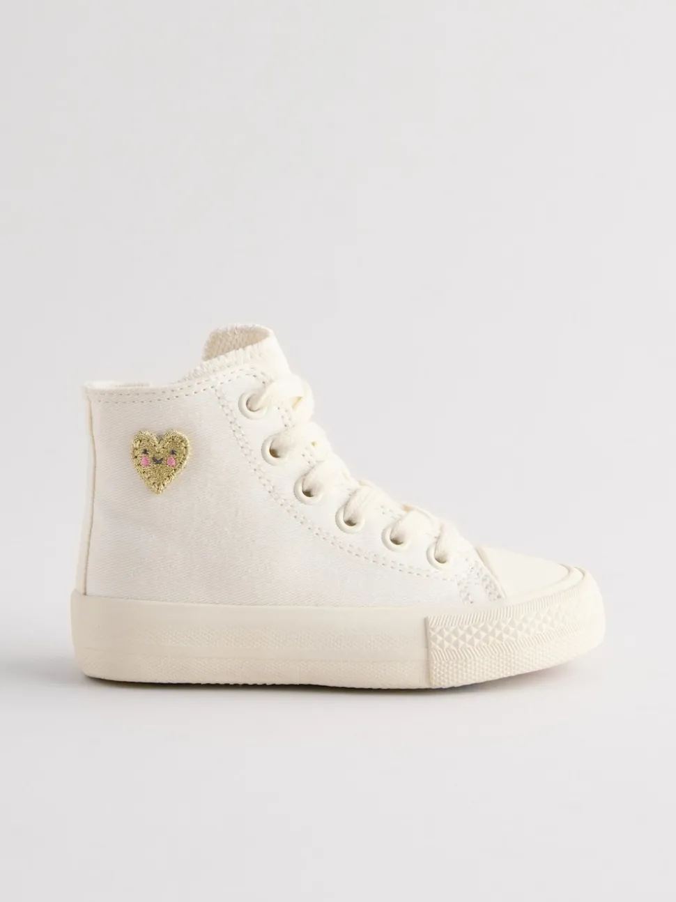 White Standard Fit (F) High Top Trainers