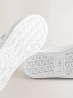 White Standard Fit (F) Touch Fastening Smart Casual Trainers