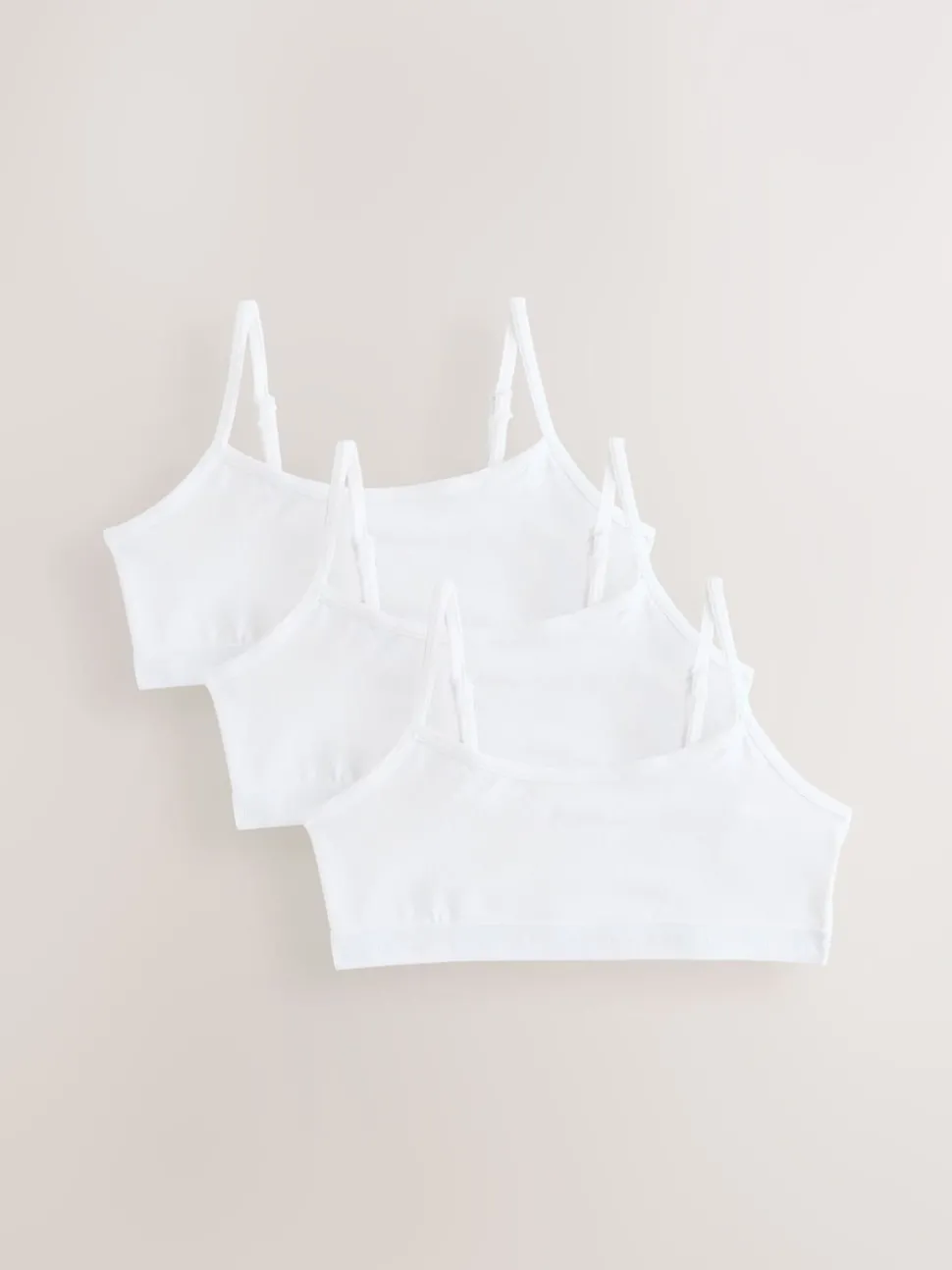 White Strappy Crop Tops 3 Pack (5-16yrs)