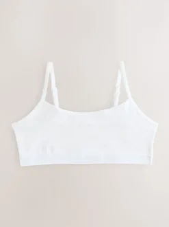 White Strappy Crop Tops 3 Pack (5-16yrs)