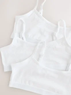 White Strappy Crop Tops 3 Pack (5-16yrs)