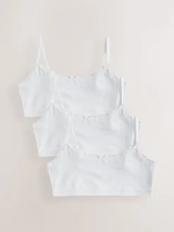 White Strappy Crop Tops 3 Pack (5-16yrs)