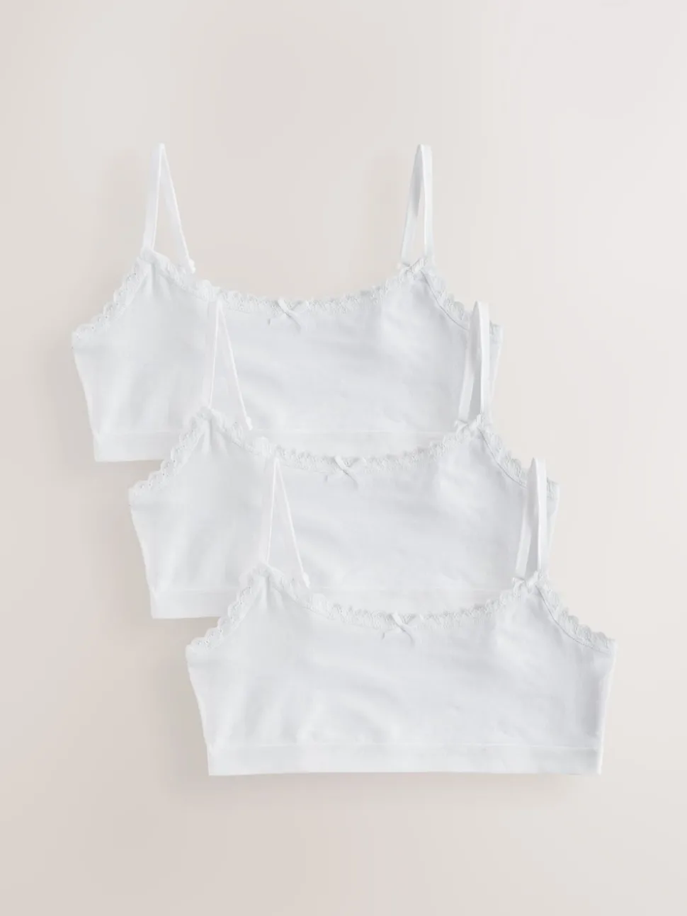 White Strappy Crop Tops 3 Pack (5-16yrs)
