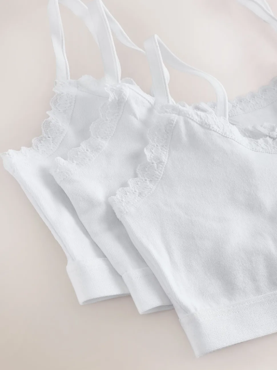White Strappy Crop Tops 3 Pack (5-16yrs)