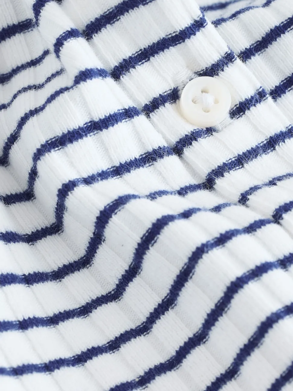 White Stripe Long Sleeve Ribbed Cardigan (3-16yrs)