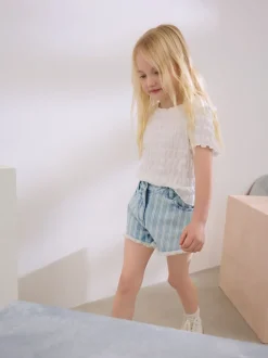 White Textured T-Shirt (3-16yrs)