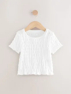 White Textured T-Shirt (3-16yrs)