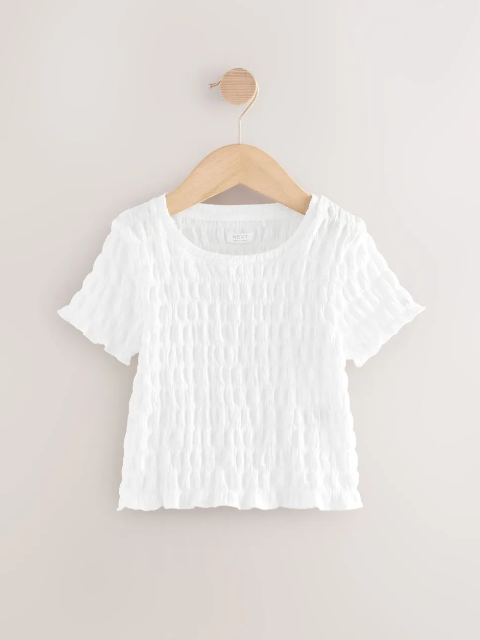White Textured T-Shirt (3-16yrs)