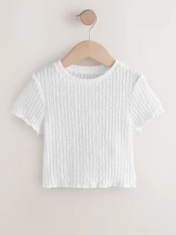 White Textured T-Shirt (3-16yrs)