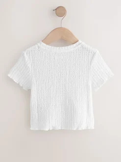 White Textured T-Shirt (3-16yrs)