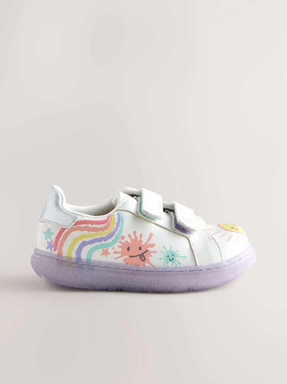 White Touch Fastening Trainers