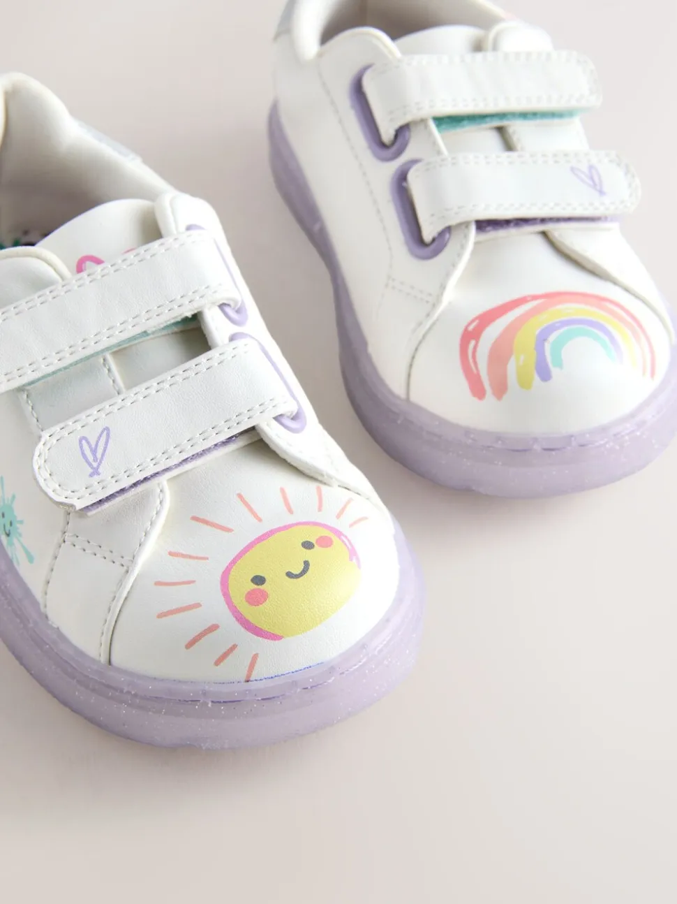 White Touch Fastening Trainers