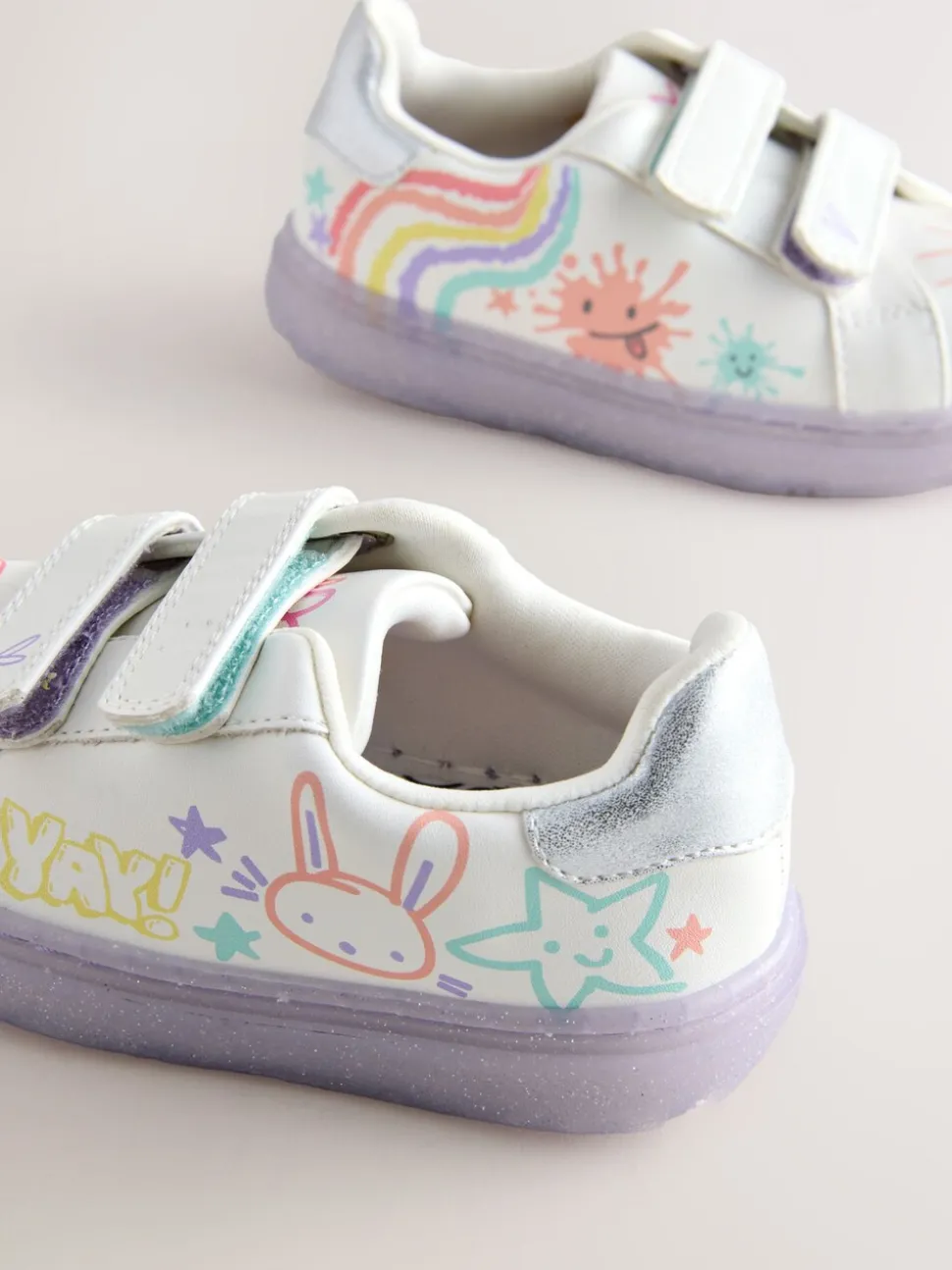 White Touch Fastening Trainers